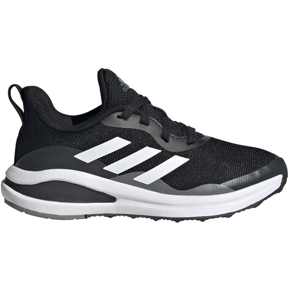 ADIDAS FORTARUN KIDS RUNNING SHOES IN BLACK AND WHITE NWT